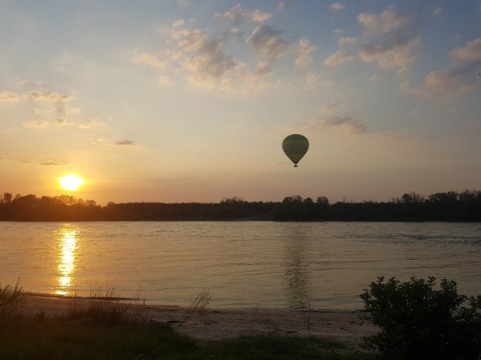 Ballonfahrt am Rhein